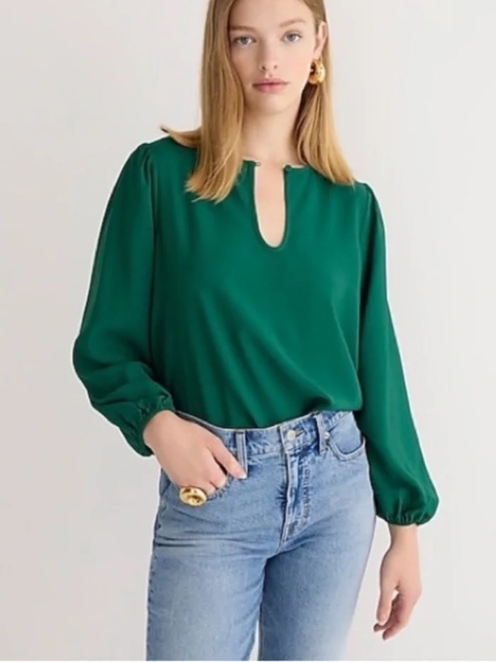 J. Crew keyhole blouse